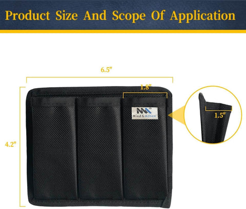 Triple Magazine Pouch for Gun Safes Organization, Pistol Mag Holder Indoor Gun Safe Accessory